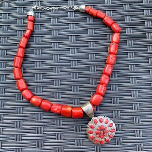 Jay King DTR Coral Sterling Statement Necklace